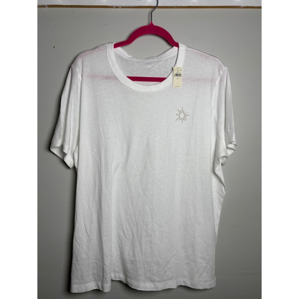 Aerie Offline Sun Graphic Tee White Athleisure Fall Medium‎ NWT
